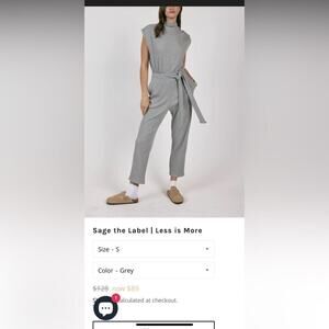 Sage Ribbed Knit Jumpsuit in Gray